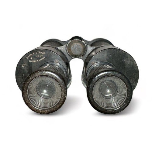 138 - Pair Barr & stroud 7x50 CF30 Binoculars serial number 14923, with Leather case.