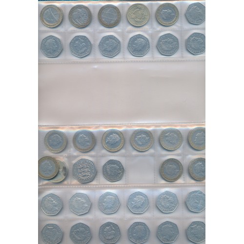 238 - Collection of £2 and 50p coins from circulation with £2 (25) including 1986 Commonwealth Games, Shak... 