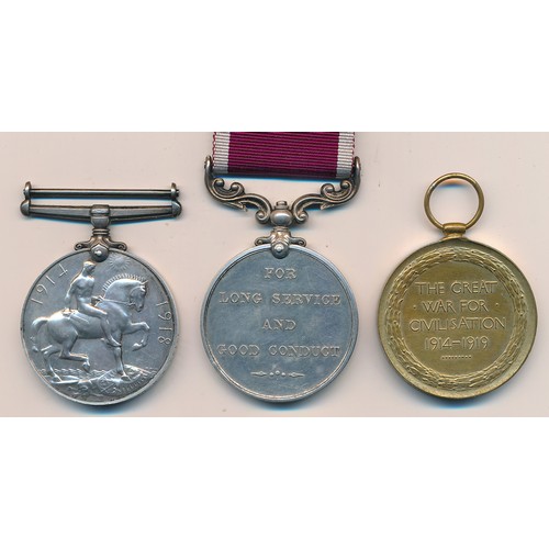 9 - First World War - Three medals to include; First World War Medal, Victory Medal to 13143 W.O. Cl 2 A... 