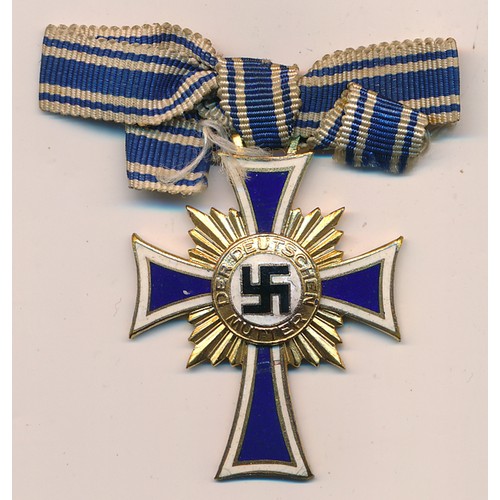 39 - Third Reich Honour Cross of the German Mother in gold in Rinhard Sieper & Sohne Ludenscheid box of i... 