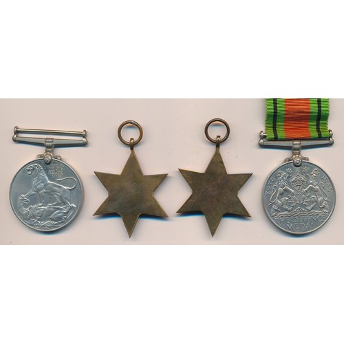 26 - Second World War - Medal group to include; 1939-1945 Star, Africa Star, Defence Medal and War Medal ... 