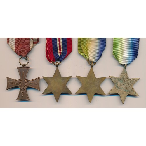 28 - Second World War - Small medal range with WW2 1939-1945 Star, Atlantic Star, copy Atlantic Star, Pol... 