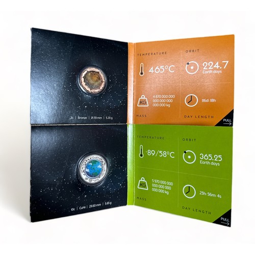 255 - Australia: 2017 Planetary 10 Coin complete set in Pop Up Book, includes Mars coin.