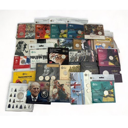 232 - Uncirculated coin packs (28) with £5 (5), £2 (11, including Shakespeare set of 3), £1 (1 twin pack) ... 