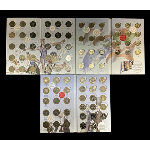 233 - The Great British Coin Hunt - 3 completed albums of circulated coins with £2 (31 from 1997 to 2015, ... 