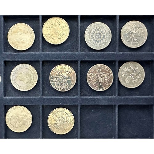 234 - Modern GB circulated coin collection in 2 Change Checker albums and in trays with £5 (10, including ... 