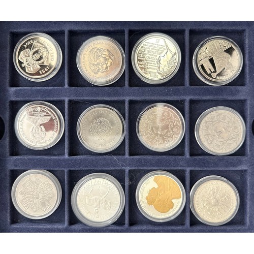 254 - World coin collection with boxed silver Cook Islands $2 