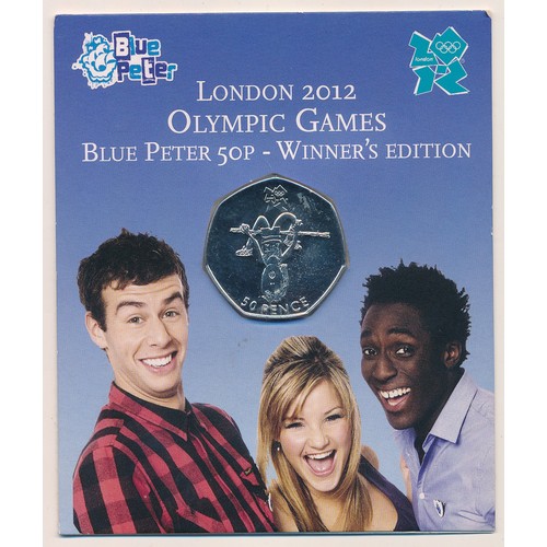 230 - A London 2012 Olympic Games Blue Peter 50p - winner's edition, dated 2009.