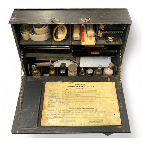 104 - Paragon ARP First Aid Case No 6 with most of the original contents in original boxes and bottles. Co... 