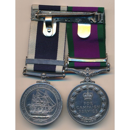 33 - QEII medal pair awarded to M936538V D.A.WELCH, includes; GSM with South Arabia clasp inscribed M. 93... 