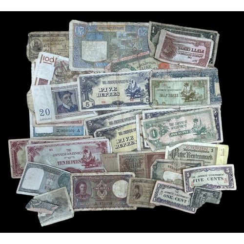 176 - World banknotes (37) in mixed condition with examples from Belgium, France, Germany, India, Japan et... 