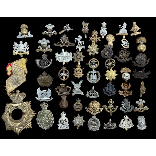 105 - Mixed lot of military cap badges etc (53) with examples of Royal Gloucestershire Hussars, Lowland Re... 