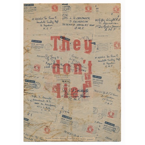 148 - They don't lie! - Second World War airborne Propaganda leafelt, folding leaflet with four pages tota... 