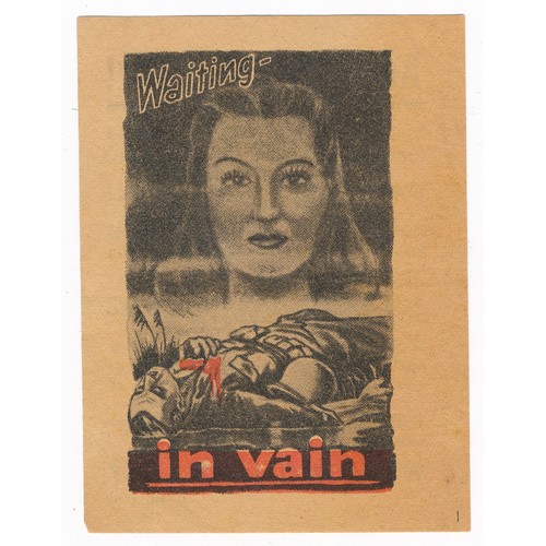 157 - Waiting - in vain - Second World War airborne Propaganda leaflet, small-scale double sided leaflet. ... 