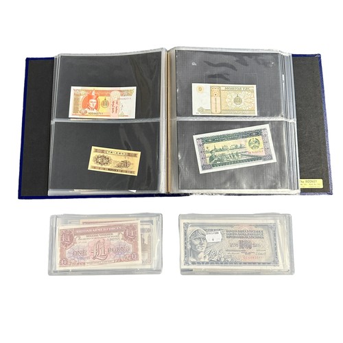 174 - World banknotes (230+), in an album and plastic sleeves, in mixed condition with examples from Brazi... 