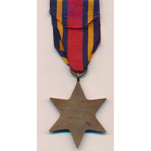 29 - Second World War - Burma Star named on back to 