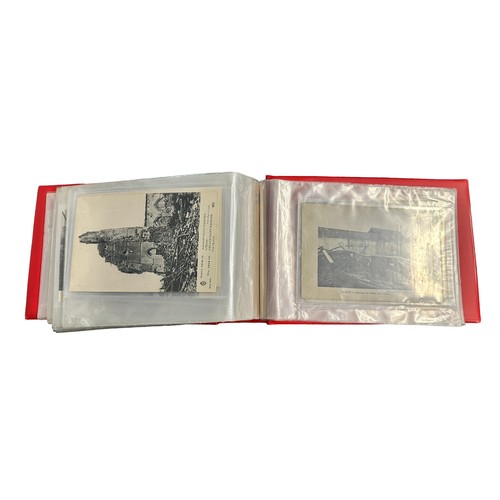 164 - Censor Postcards, binder of early 20th Century postcards posted from France to England with handstam... 