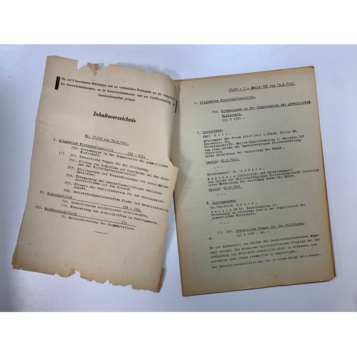 48 - Third Reich, Party Law Firm confidential bulletin relating to General Economic Policy. Front reads ‘... 