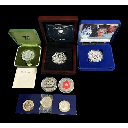 234A - Modern British coins range with 2007 £5 boxed silver proof FDC, Jersey 2018 Coronation 65th Annivers... 