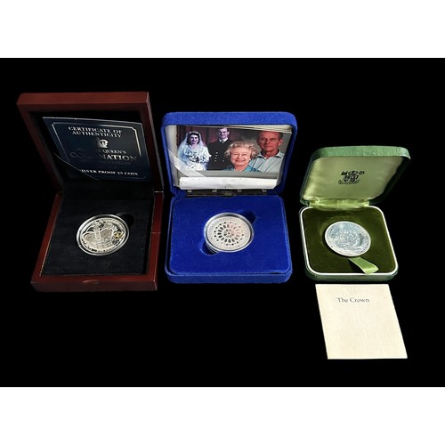 234A - Modern British coins range with 2007 £5 boxed silver proof FDC, Jersey 2018 Coronation 65th Annivers... 