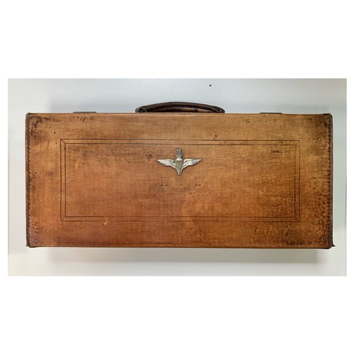 103A - British Parachute Regiment, Regimental briefcase, with insignia to front of case. 45cm x 20cm x 5cm.