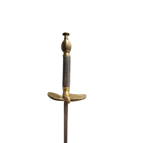 55 - Victorian 1796 pattern dress sword, hinged brass guard with thin chain hilt. Blade marked for ‘ Hawk... 