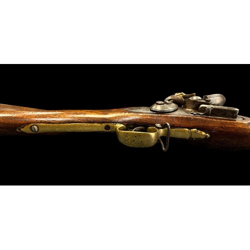 61 - A “Brown Bess” flintlock muzzle load musket rifle, long barrelled, crown over GR cypher to lockplate... 