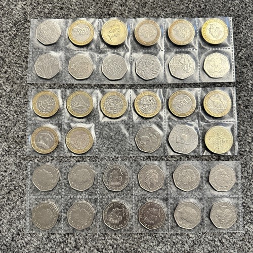 238 - Collection of £2 and 50p coins from circulation with £2 (25) including 1986 Commonwealth Games, Shak... 