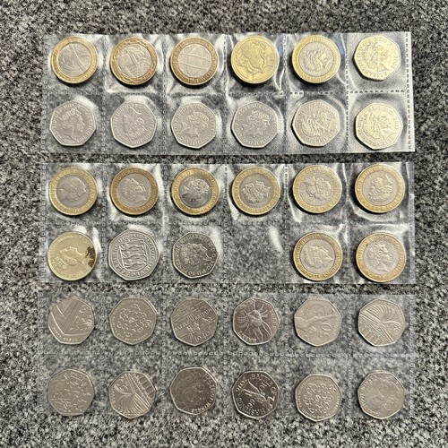 238 - Collection of £2 and 50p coins from circulation with £2 (25) including 1986 Commonwealth Games, Shak... 