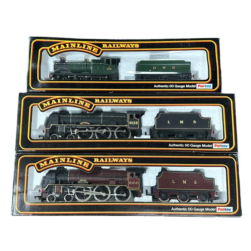 481 - Mainline trio of locomotives, with LMS 6100 Royal Scot No. 37060, LMS black 6115 Scots Guardsman No.... 