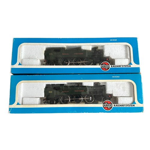 404 - Airfix pair of GW green 6110 2-6-2T locomotive No. 54150-1, generally excellent in good plus boxes. ... 