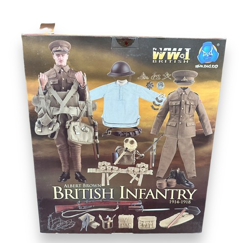 68 - DID WWI British Infantry Albert Brown No. B-11001, 1/6th scale (approx. H30cm) dressed action figure... 