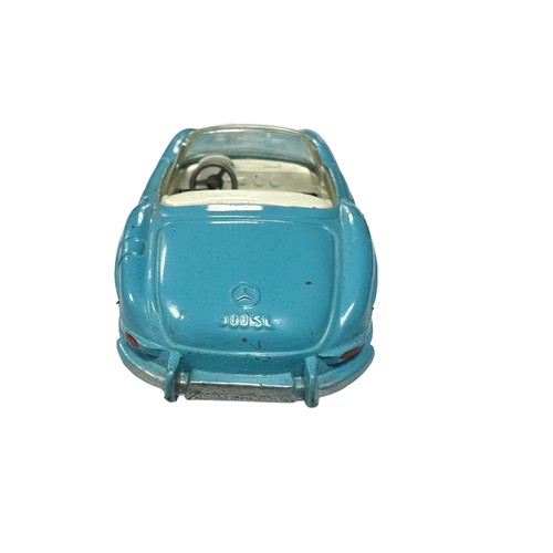 170 - Corgi Mercedes-Benz 300SL pale blue with white interior and flat spun hubs No. 303S, generally excel... 