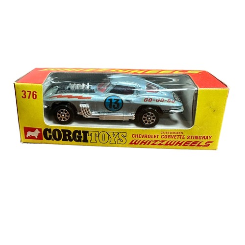 209 - Corgi Chevrolet Corvette Customized No. 376, generally excellent in excellent window box (pencil mar... 