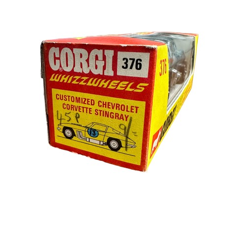 209 - Corgi Chevrolet Corvette Customized No. 376, generally excellent in excellent window box (pencil mar... 