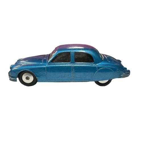 110 - Corgi Jaguar 2.4 Litre metallic dark blue No. 208M, generally excellent to good plus (scratches to b... 