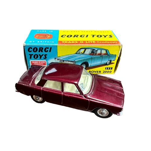 146 - Corgi Rover 2000 metallic maroon with cream interior No. 252, generally excellent in good plus to go... 