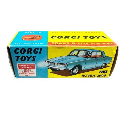 146 - Corgi Rover 2000 metallic maroon with cream interior No. 252, generally excellent in good plus to go... 