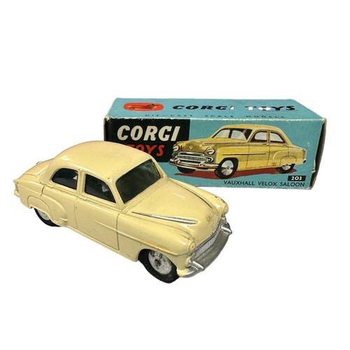 107 - Corgi Vauxhall Velox cream No. 203, generally good plus to good (some paint touch up & corrosion to ... 