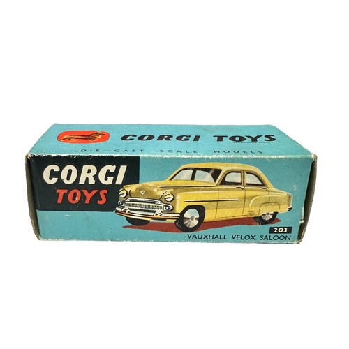 107 - Corgi Vauxhall Velox cream No. 203, generally good plus to good (some paint touch up & corrosion to ... 