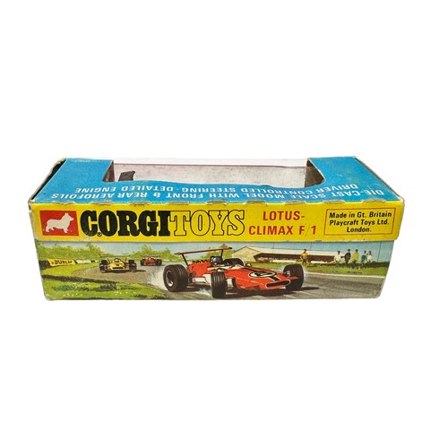 101 - Corgi F1 driver controlled steering Cooper-Maserati race #3 No. 159 and Lotus-Climax race#8 No. 158,... 