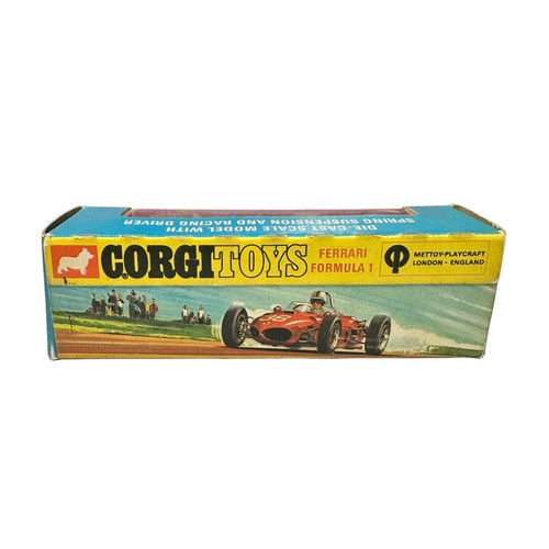 100 - Corgi Ferrari Formula 1 No. 154, generally excellent in good plus window box. Contents unchecked for... 