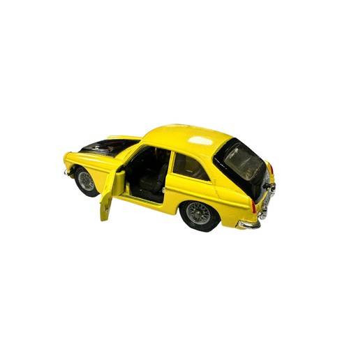 199 - Corgi MGC GT Competition yellow with black bonnet and hatch, wire wheels No. 345, generally excellen... 