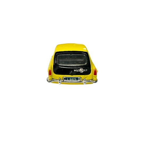 199 - Corgi MGC GT Competition yellow with black bonnet and hatch, wire wheels No. 345, generally excellen... 