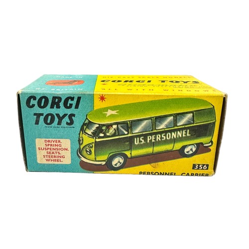 205 - Corgi US Personnel Carrier VW van No. 356, generally excellent in excellent box, with folded leaflet... 