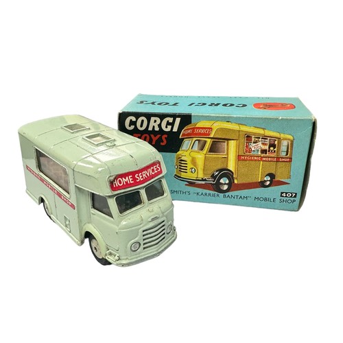 211 - Corgi Karrier Bantam Mobile Shop No. 407, generally excellent to good plus in excellent box (pencil ... 