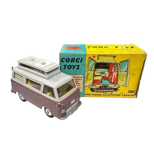 214 - Corgi Ford Thames Airborne Caravan two-tone lilac No. 420, generally excellent in good plus box (pen... 