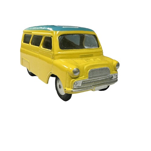 210 - Corgi Bedford Dormobile primrose yellow with blue roof No. 404, generally excellent to good plus (so... 