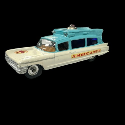 216 - Corgi Cadillac Superior Ambulance two-tone pale blue/white No. 437, generally excellent in  good plu... 