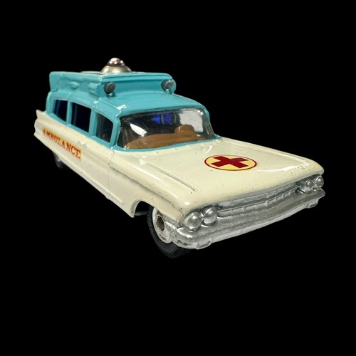 216 - Corgi Cadillac Superior Ambulance two-tone pale blue/white No. 437, generally excellent in  good plu... 